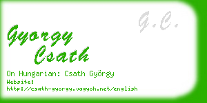gyorgy csath business card
