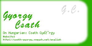 gyorgy csath business card